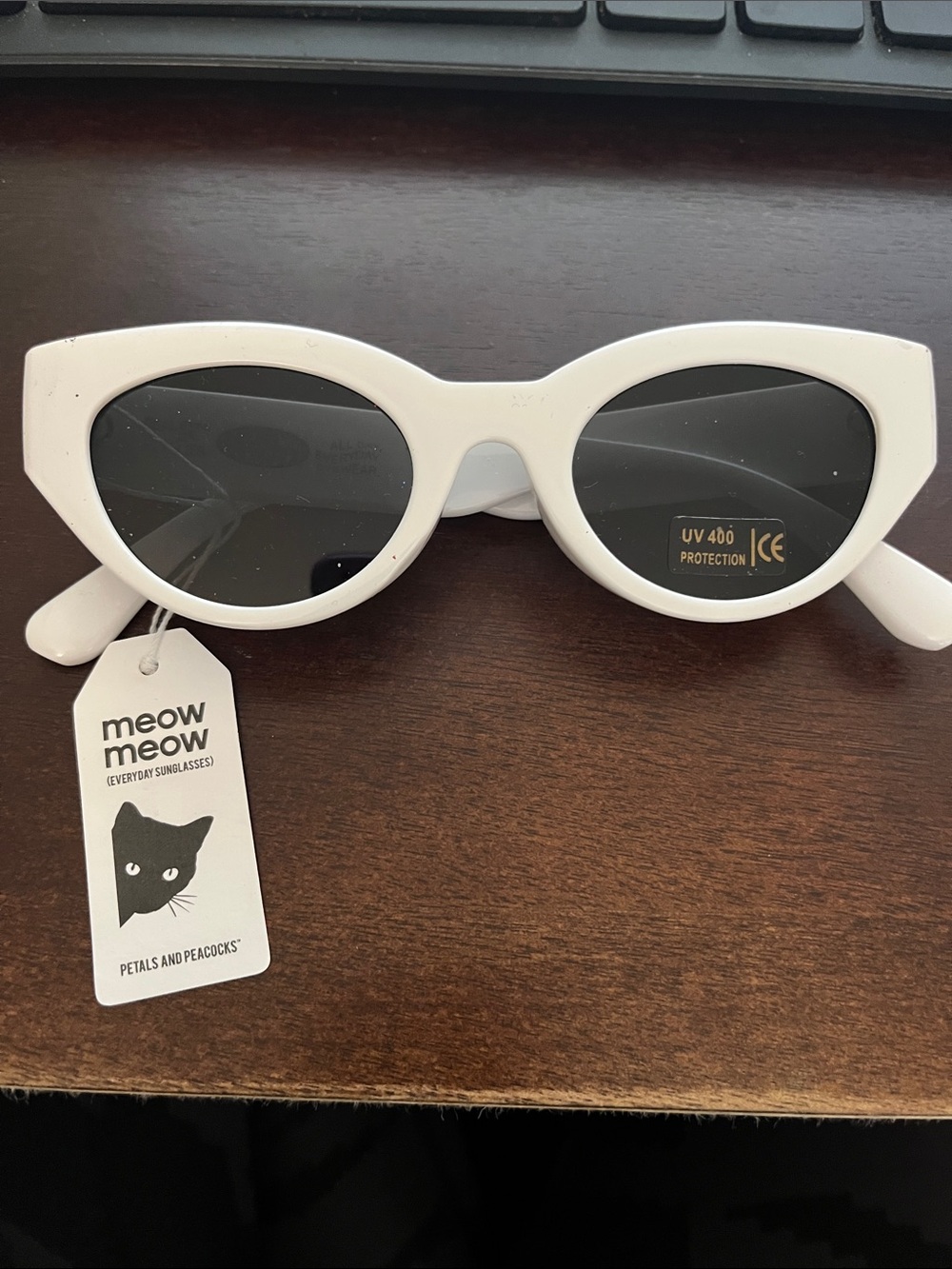 PETALS AND PEACOCKS Meow Meow Cat Eye Sunglasses UV 400 Protection